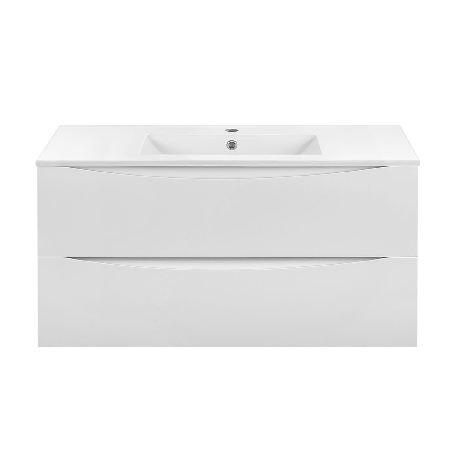 Мебель для ванной Vincea Mia 100, под фарфоровую раковину, цвет белый глянец - фото 1