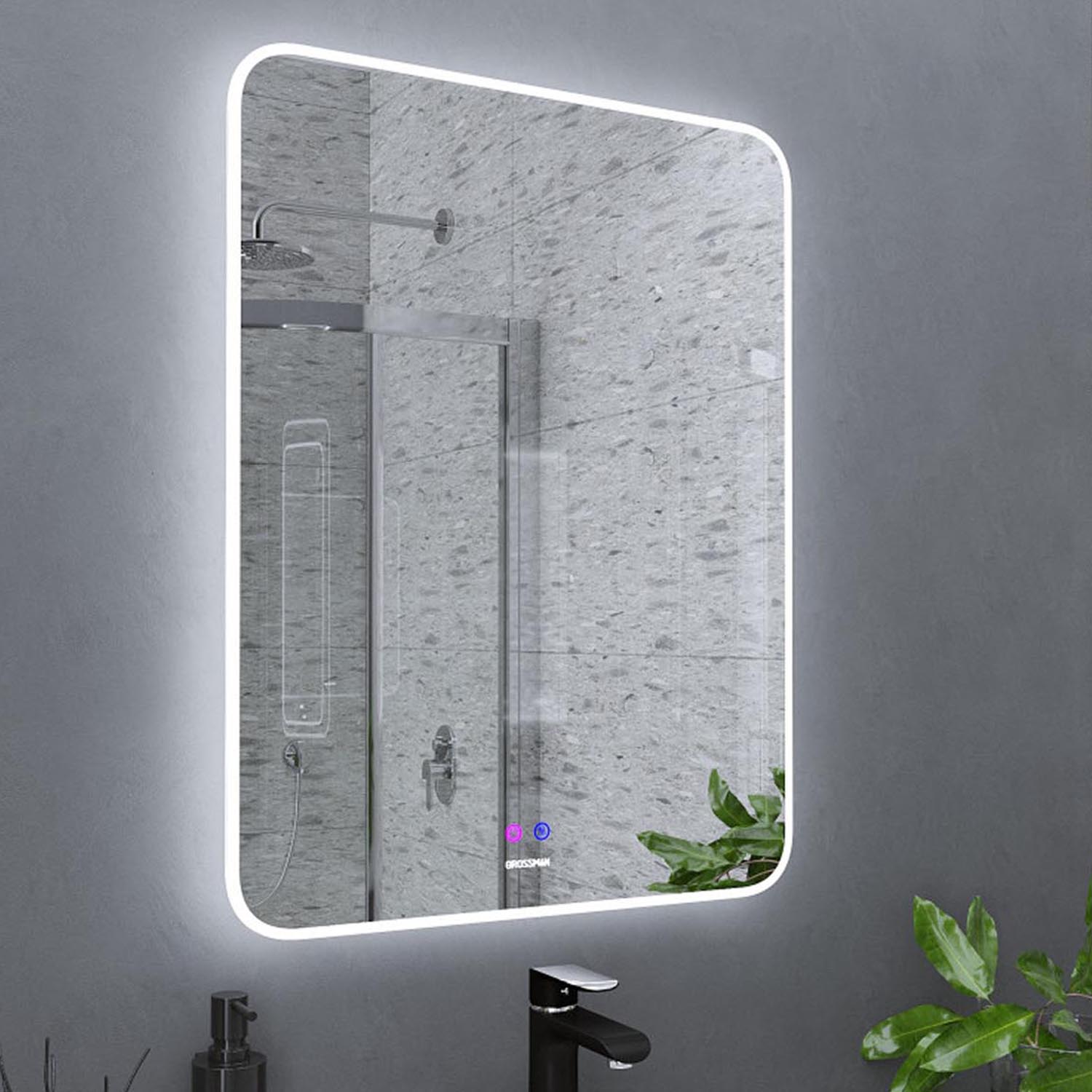 Зеркало Grossman Elegans Norma 60x80, с подсветкой, диммером и функцией антизапотевания