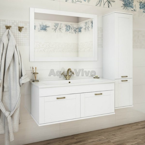 Мебель для ванной Sanflor Ванесса 105, подвесная, цвет белый