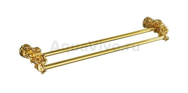 Полотенцедержатель Art & Max Rose AM-B-0918-Do, двойной, 66 см, цвет золото