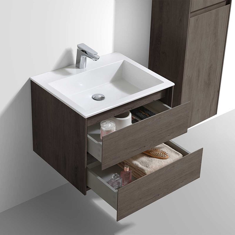 Мебель для ванной Vincea Luka 60, с 2 ящиками, цвет темный дуб - фото 1