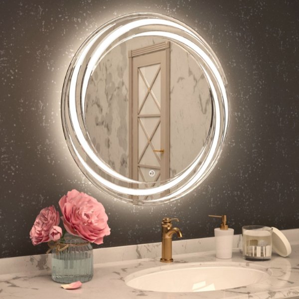 Зеркало Art & Max Romantic 70x70, с подсветкой и диммером