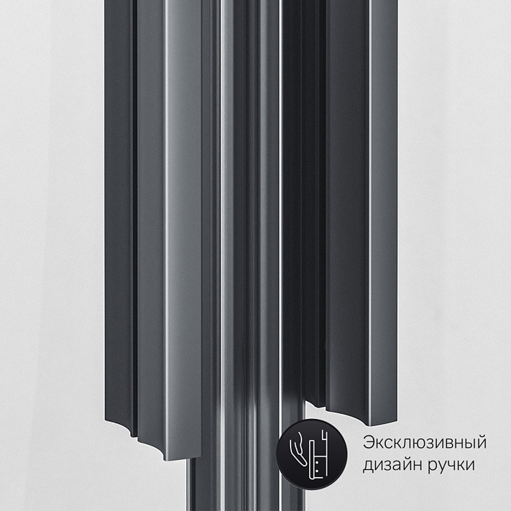 Душевой уголок AM.PM Gem Twin Slide 120x90, стекло прозрачное, профиль черный матовый - фото 1