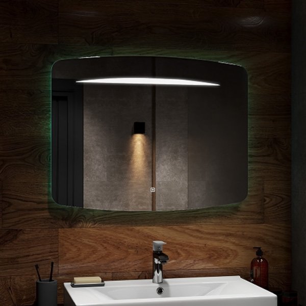 Зеркало Art & Max Gina 100x70, с подсветкой и диммером, функцией антизапотевания - фото 1
