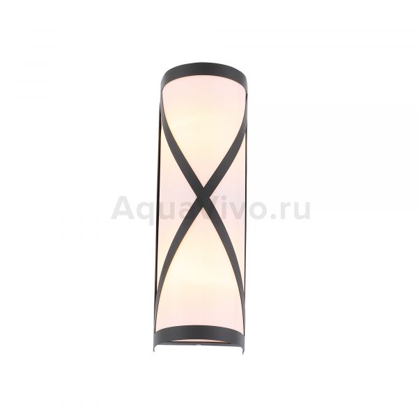 Уличный настенный светильник ST Luce Agio SL076.411.01, арматура металл, цвет черный, плафон акрил, цвет белый