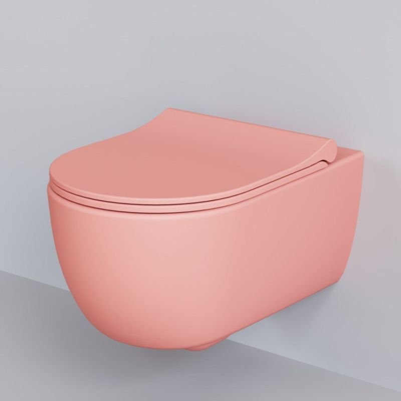 Сиденье Ambassador Abner 102T20901S для унитаза, с микролифтом, цвет розовый матовый - фото 1