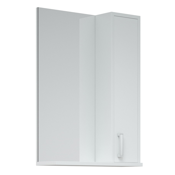 Шкаф-зеркало Corozo Колор 50, правый, цвет белый