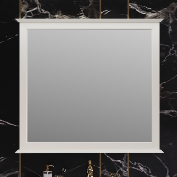 Зеркало Опадирис Кантара 105x95, цвет белый матовый