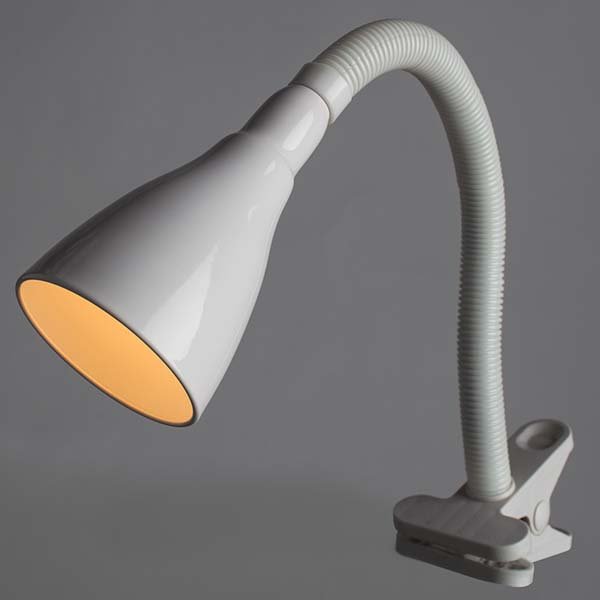 Офисная настольная лампа Arte Lamp Cord A1210LT-1WH, арматура белая, плафон металл белый, 11х30 см - фото 1