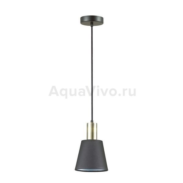 Подвесной светильник Lumion Marcus 3638/1, арматура цвет бронза/черный, плафон/абажур ткань, цвет черный