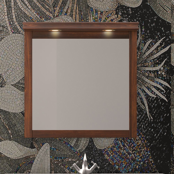 Зеркало Опадирис Мираж 80x80, цвет светлый орех