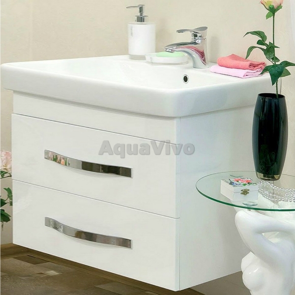 Мебель для ванной Sanflor Одри 70, подвесная, цвет белый