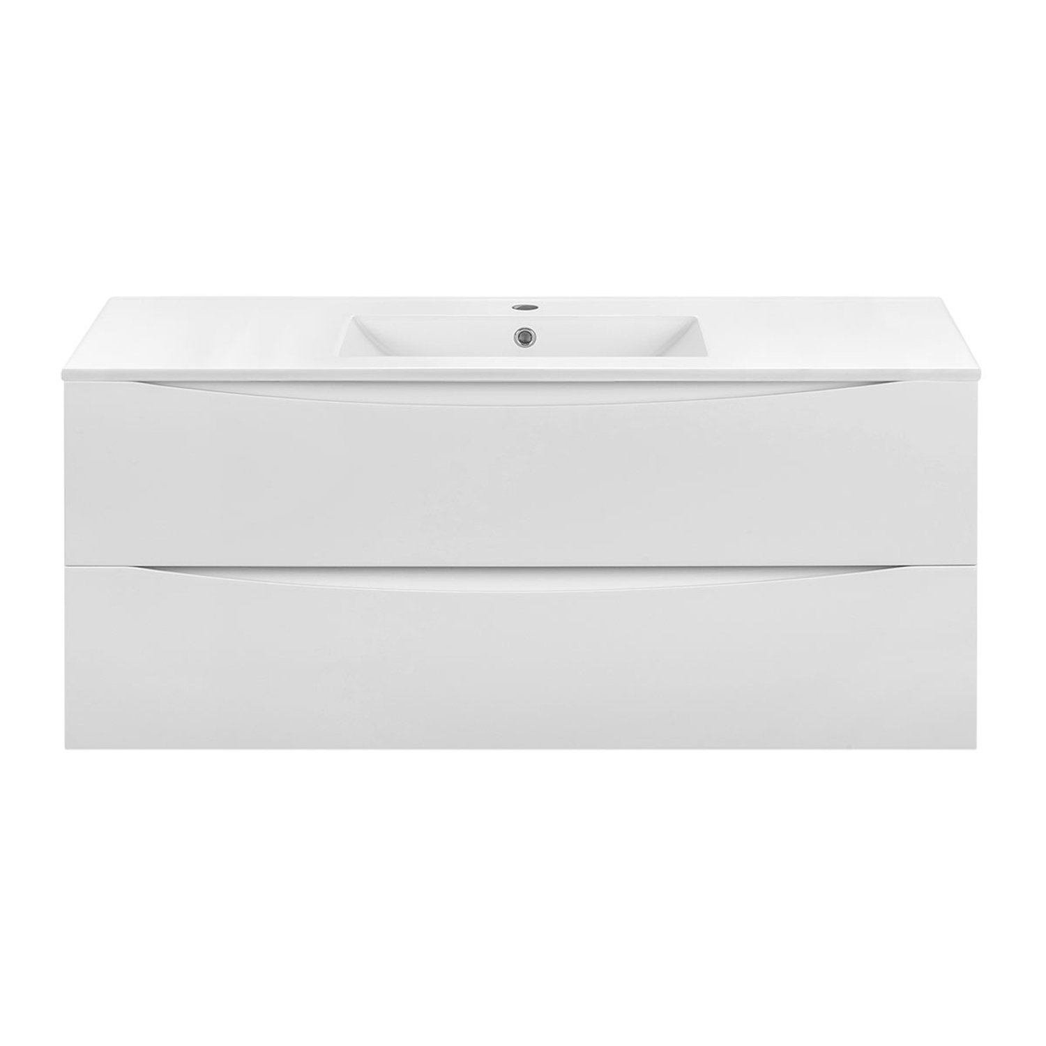 Мебель для ванной Vincea Mia 120, под фарфоровую раковину, цвет белый глянец - фото 1