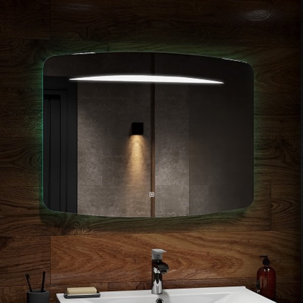 Зеркало Art & Max Gina 90x70, с подсветкой и диммером, функцией антизапотевания