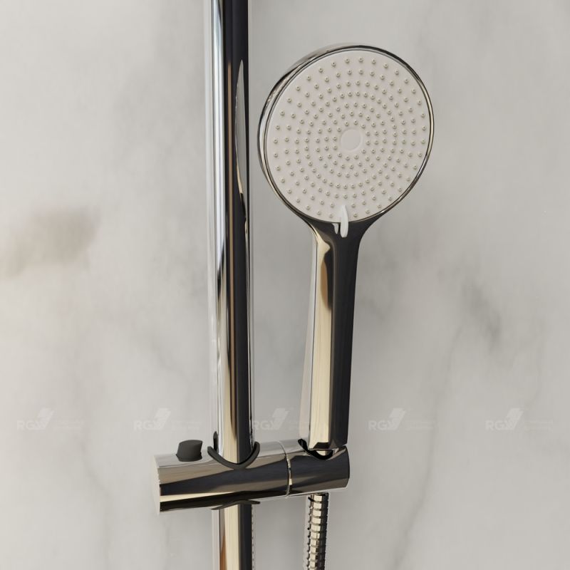 Душевая стойка RGW Shower Panels SP-33, с верхним душем, смесителем, цвет хром