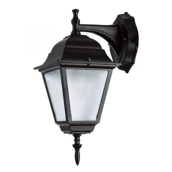Настенный фонарь уличный Arte Lamp Bremen A1012AL-1BK, арматура черная, плафон стекло прозрачное, 16х21 см