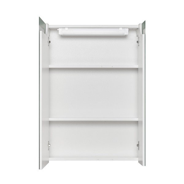 Шкаф-зеркало Акватон Верди Pro 60, с подсветкой, цвет белый / ясень фабрик