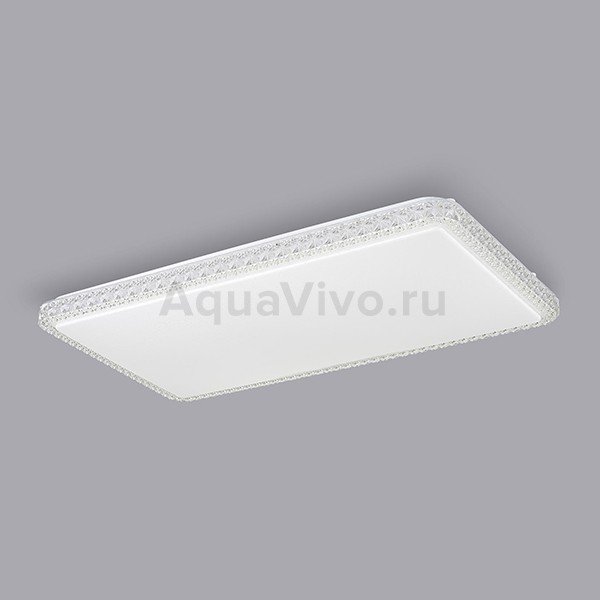 Потолочный светильник Citilux Кристалино Слим CL715P600, арматура белая, плафон полимер прозрачный, 71х38 см
