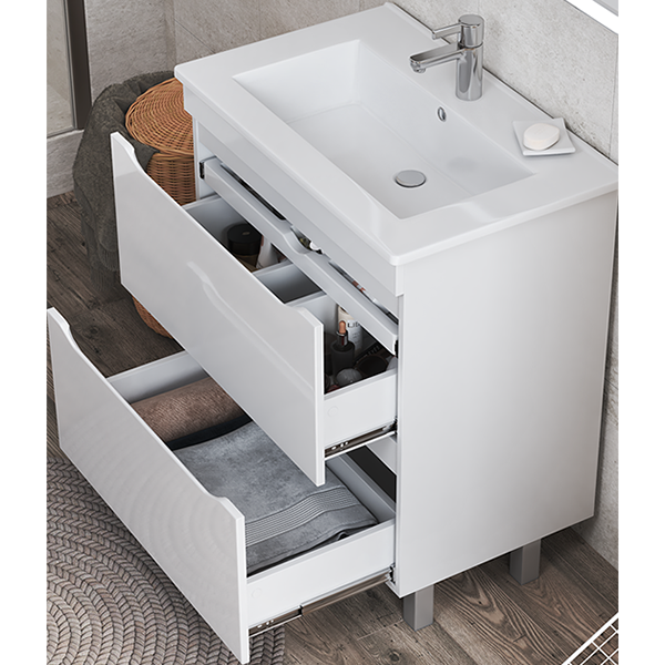 Мебель для ванной Vigo Grani 60, 2 ящика, цвет белый - фото 1
