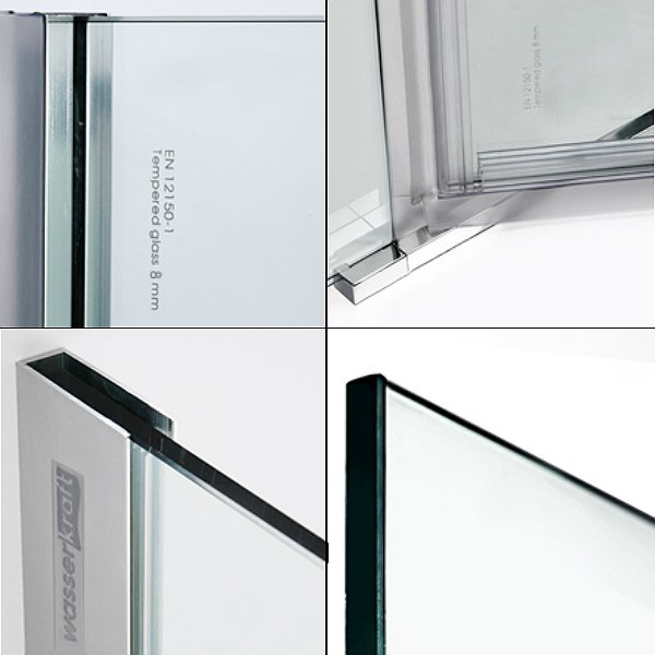 Душевой уголок WasserKRAFT Aller White WasserSchutz 10H06RW 120x80 правый, стекло прозрачное, профиль серебристый