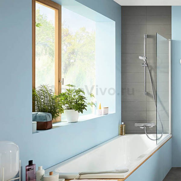 Смеситель Hansgrohe Ecostat E 15774000 для ванны с душем, термостатический