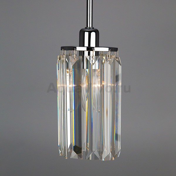 Подвесной светильник Citilux Синди CL330111, арматура хром, плафон хрусталь прозрачный, 9х9 см