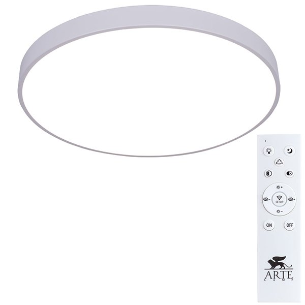 Потолочный светильник Arte Lamp Arena A2671PL-1WH, арматура белая, плафон акрил белый, 60х60 см