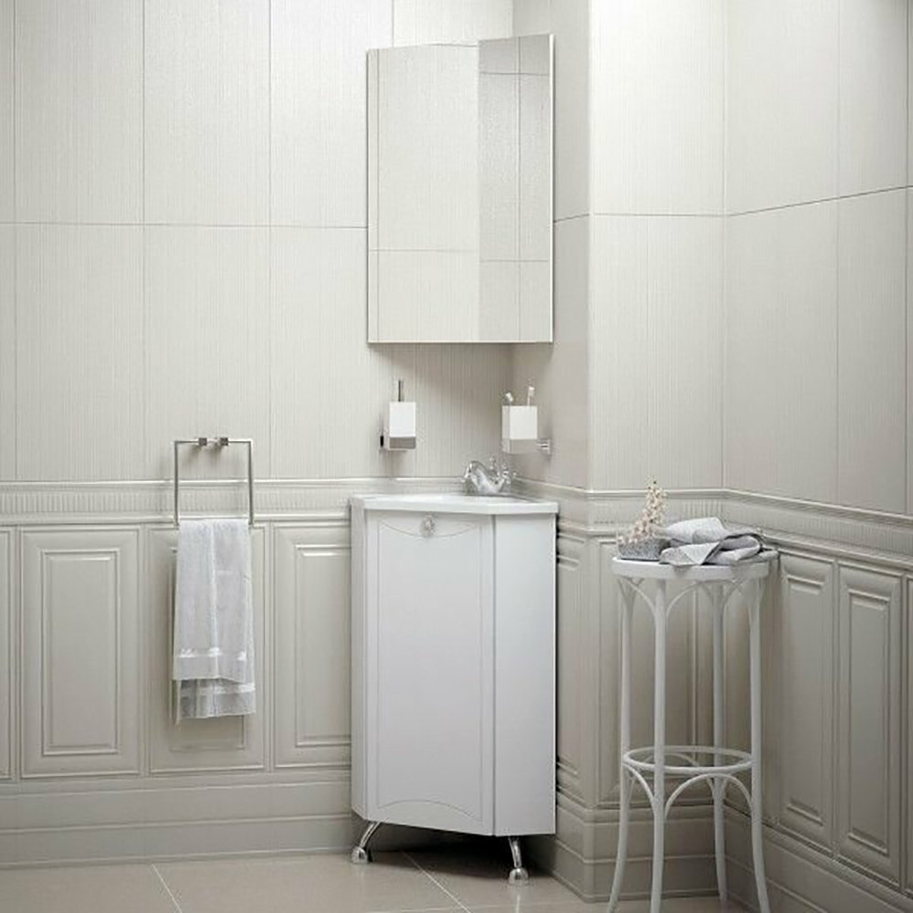 Мебель для ванной Corozo Мирра 40, угловая, цвет белый