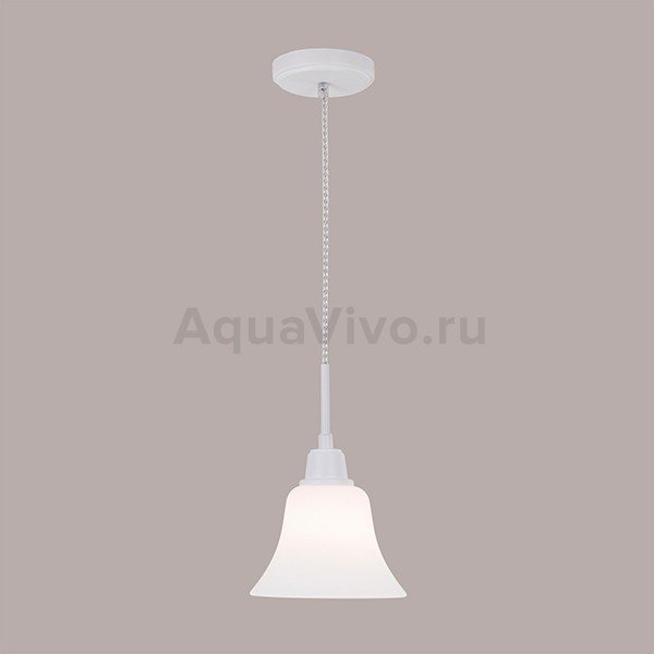 Подвесной светильник Citilux Модерн CL560110, арматура белая, плафон стекло белое, 18х18 см - фото 1
