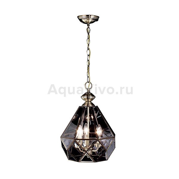 Подвесной светильник Citilux Витра-1 CL442130, арматура бронза, плафон стекло прозрачное, 34х34 см