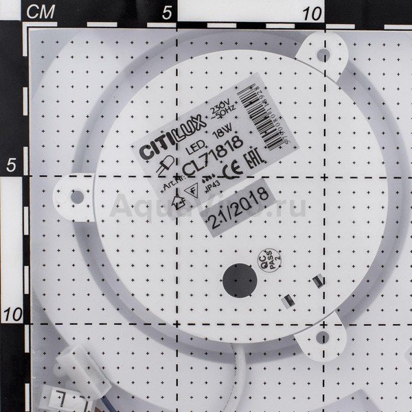 Светильник Citilux Альпина CL71818, арматура белая, плафон полимер белый / прозрачный, 30x30 см
