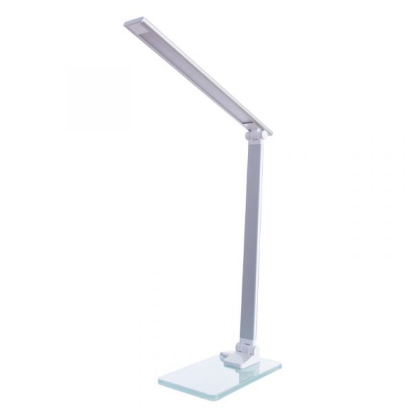 Офисная настольная лампа Arte Lamp Spillo A1116LT-1WH, арматура цвет белый, плафон/абажур пластик, цвет белый