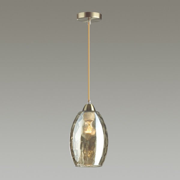 Подвесной светильник Lumion Sapphire 4489/1, арматура бронза, плафон стекло серое - фото 1