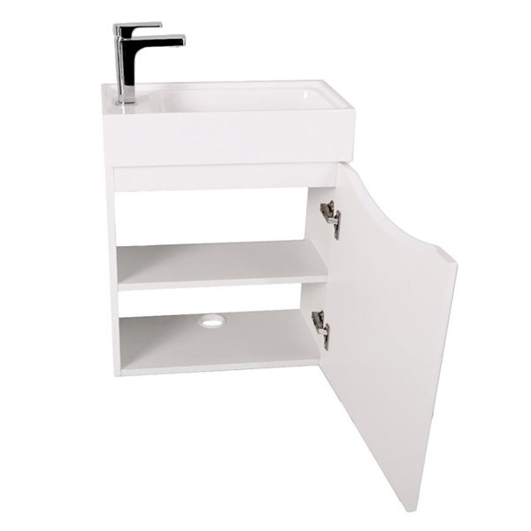 Мебель для ванной Art & Max Liberty 40 R подвесная, цвет белый глянец - фото 1