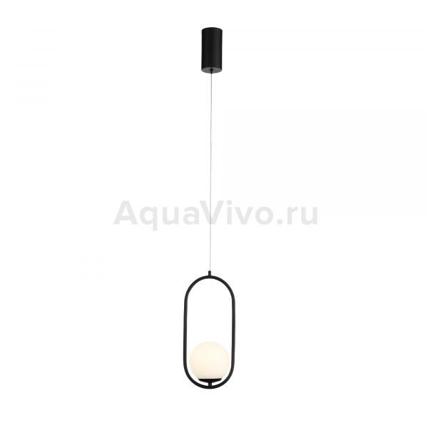 Подвесной светильник ST Luce Donolo SL395.403.01, арматура металл, цвет черный, плафон стекло, цвет белый
