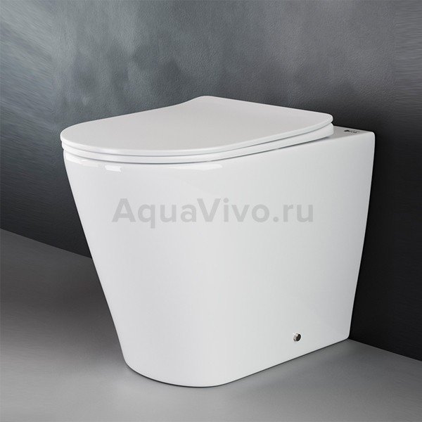 Унитаз Ceramica Nova Highlight CN1812 приставной, безободковый, с сиденьем микролифт - фото 1