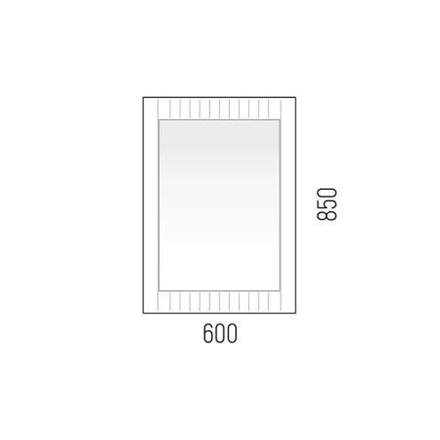 Зеркало Corozo Терра Люкс 60x85, цвет графит матовый - фото 1