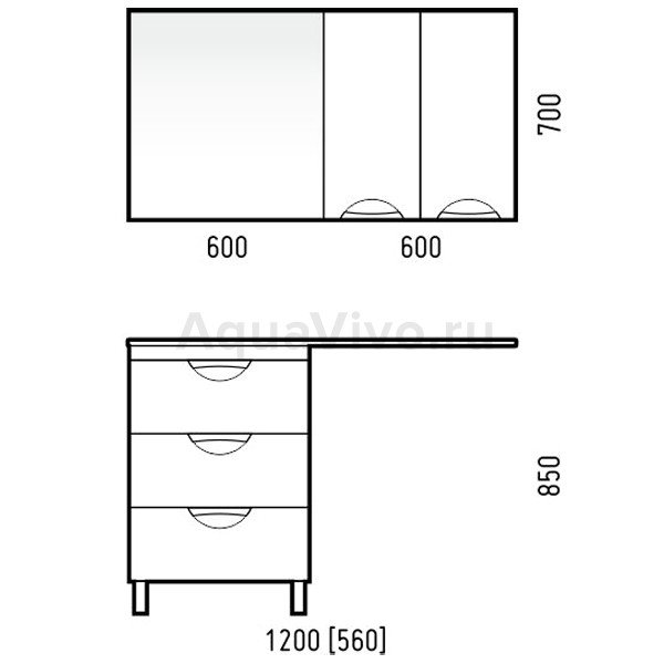 Мебель для ванной Corozo Алиот 120 напольная, с тумбой 56 см, цвет белый - фото 1