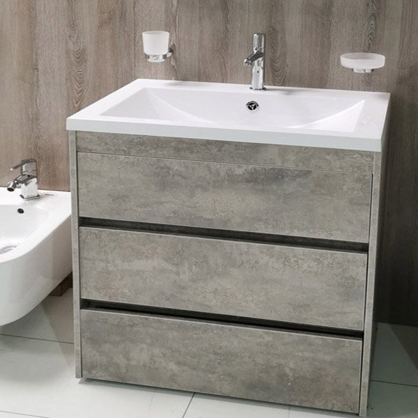 Мебель для ванной Art & Max Family 75 напольная, цвет цемент 