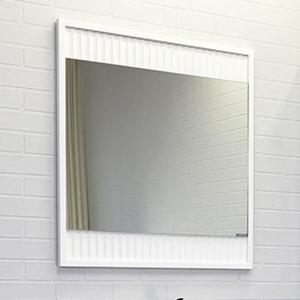 Зеркало Comforty Марсель 75x80, с подсветкой, цвет белый матовый