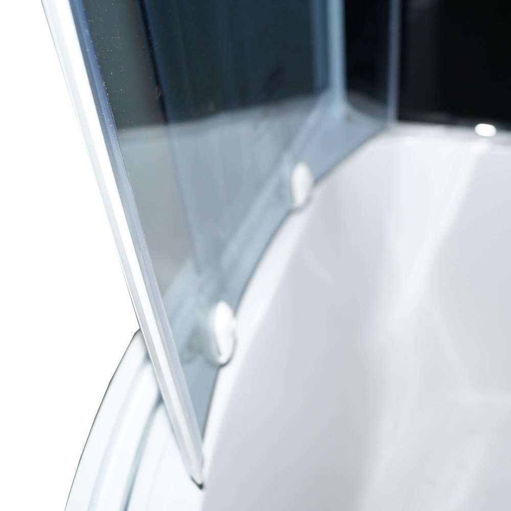 Душевая кабина Parly Classic Эконом EC1021 100x100, стекло тонированное, профиль белый - фото 1