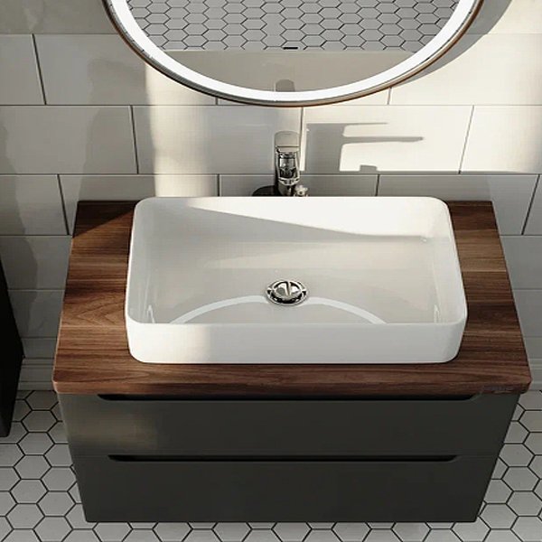 Мебель для ванной Jorno Wood 100, цвет серый