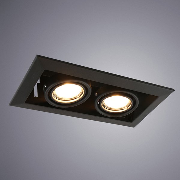 Точечный светильник Arte Lamp Cardani Piccolo A5941PL-2BK, арматура черная, 25х13 см - фото 1