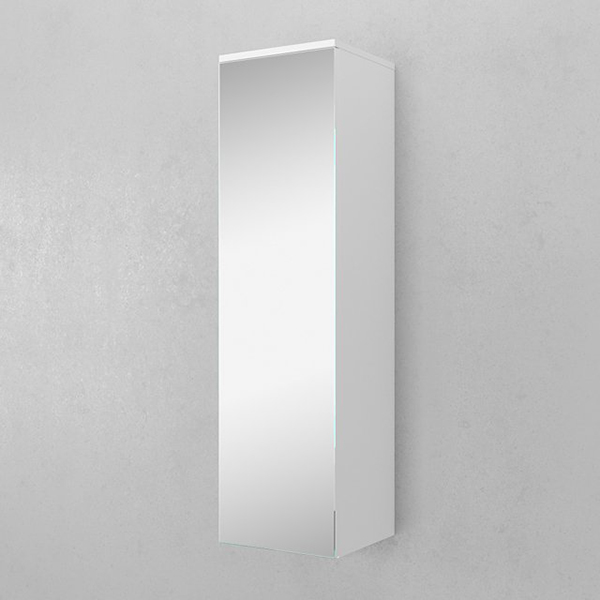 Шкаф-пенал Velvex Unit 33, цвет зеркальный, цвет белый матовый