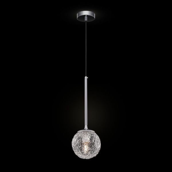 Подвесной светильник Maytoni Ligero MOD061PL-01CH, арматура хром, плафон стекло прозрачное