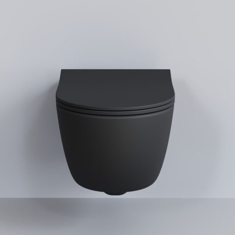 Сиденье Ambassador Abner 102T20201S для унитаза, с микролифтом, цвет черный матовый - фото 1