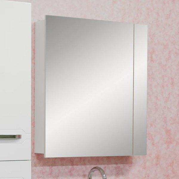 Шкаф-зеркало Sanflor Анкона 70, левый, цвет белый