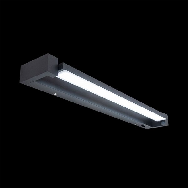Настенный светильник Citilux Визор CL708261N, арматура черная, плафон полимер белый, 60х9 см