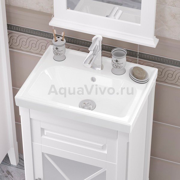 Мебель для ванной Опадирис Палермо 50 правая, цвет белый матовый - фото 1