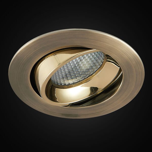 Потолочный светильник Citilux Альфа CLD001NW6, арматура бронзовая, плафон полимер золотой